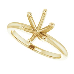 14K Yellow  9x7 mm Oval Solitaire Engagement Ring Mounting